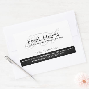 Custom Real Estate Business Courtesy Of (rev2) Rectangular Sticker