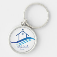 Custom Real Estate Company Blue Home Modern Logo