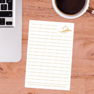 Custom Real Estate Company Gold House Realtor Post-it Notes