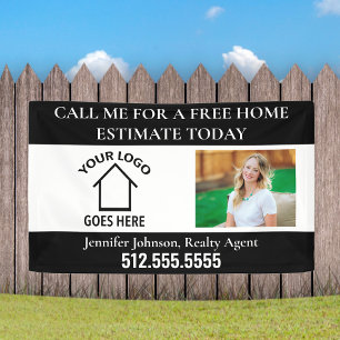 Custom Real Estate Company Logo Realtor Marketing Banner