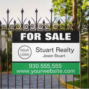 Custom Real Estate Logo For Sale  Banner
