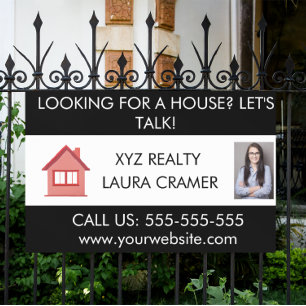 Custom Real Estate Logo Promotional Marketing Banner