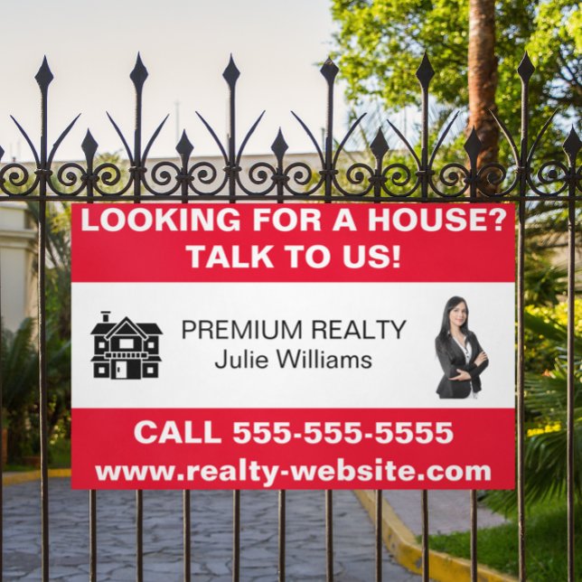 Custom Real Estate Realtor Photo Marketing Banner (real estate outdoor banner realtor )