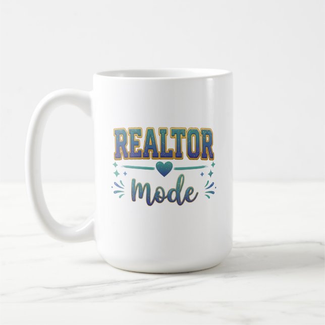 Custom Realtor Mode Real Estate Agent Gift Coffee Mug (Left)