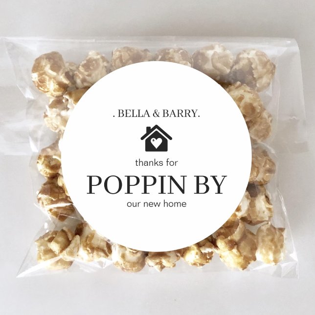 Custom Realtor Open House Housewarming Party Favou Rectangular Sticker (Creator Uploaded)