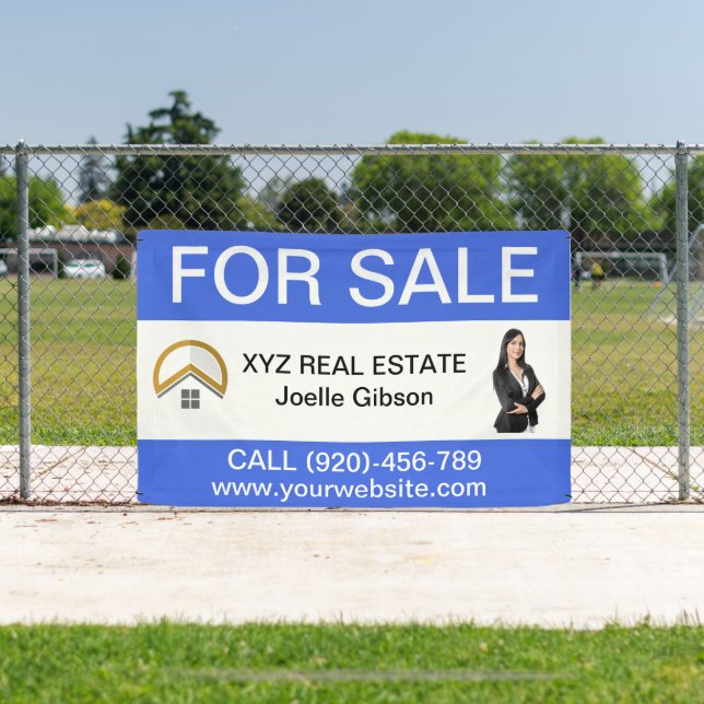 Custom Realtor Photo Real Estate Business Logo Banner (Insitu)