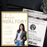 Custom Realtor Professional Real Estate Marketing Flyer<br><div class="desc">The Custom Realtor Professional Real Estate Marketing Flyer, an elegant and impactful tool designed to elevate your real estate marketing strategy. Featuring a sophisticated cream and gold colour scheme, this flyer exudes professionalism and class, making it perfect for attracting discerning clients. The personalised neighbourhood card with a photo allows you...</div>