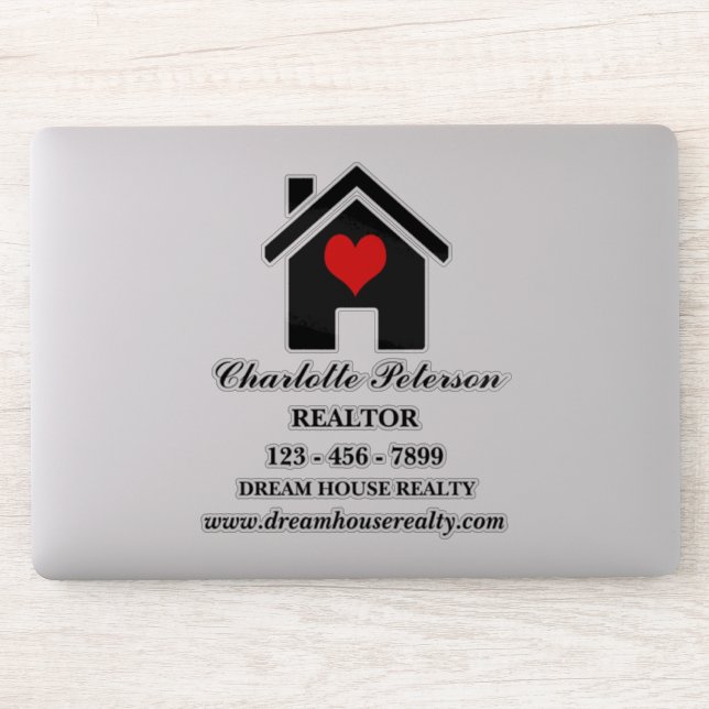 Custom Realtor Real Estate Laptop Sticker (Computer)
