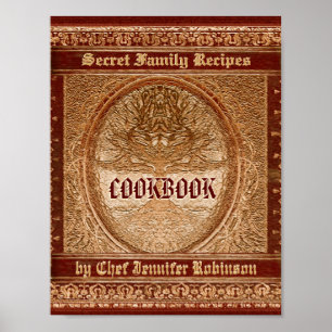 Custom Recipe Binder Front Insert Poster
