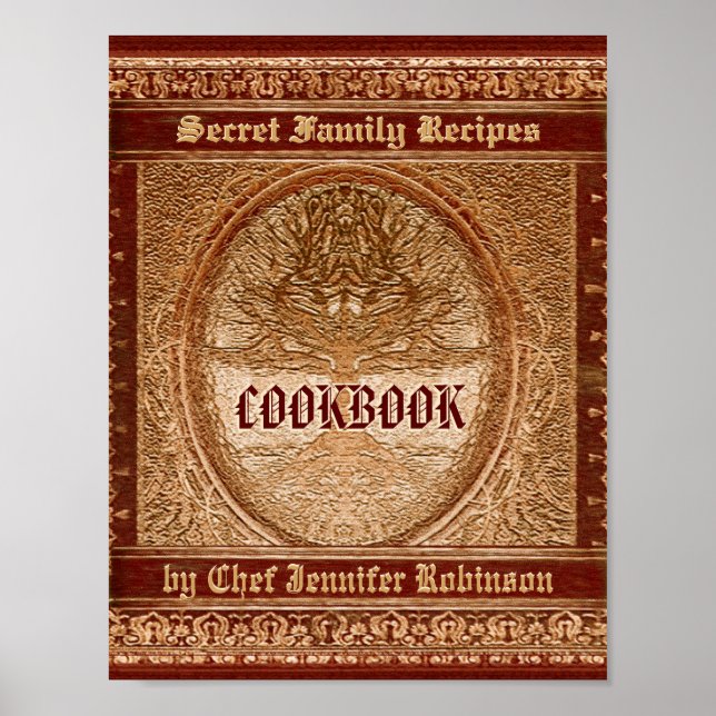 Custom Recipe Binder Front Insert Poster (Front)