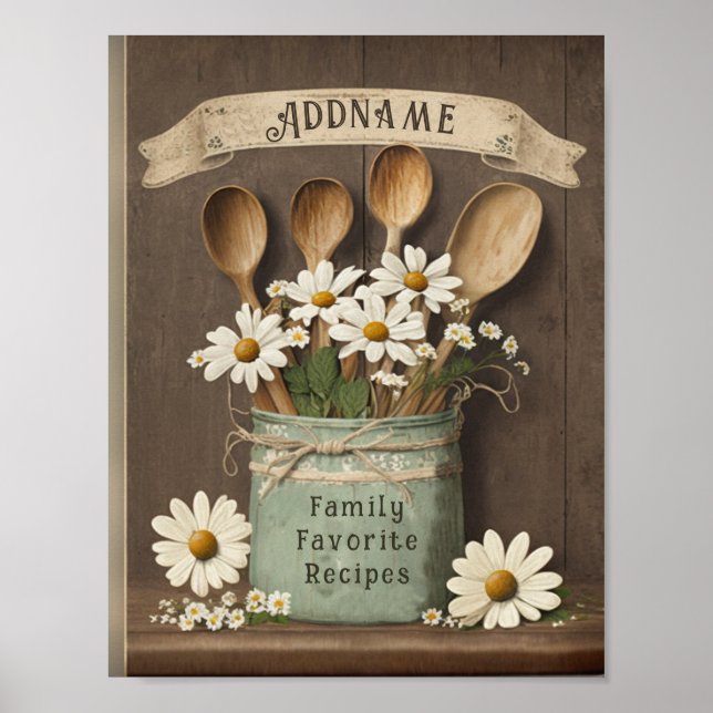 Custom Recipe Binder Front Insert Poster (Front)