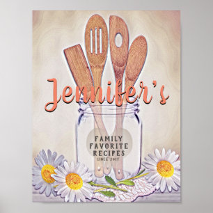 Custom Recipe Binder Front Insert Poster