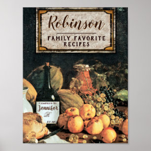 Custom Recipe Binder Front Insert Poster