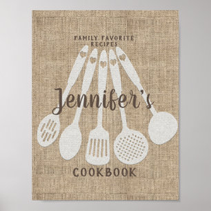 Custom Recipe Binder Front Poster