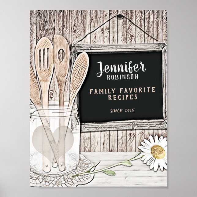 Custom Recipe Binder Front  Poster (Front)