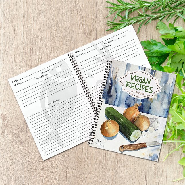 Custom Recipe Book, Vegan Recipes  Notebook (Creator Uploaded)