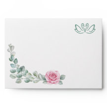 Custom Recipient & Return Address Envelope - Swan