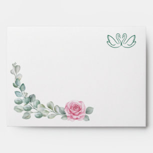 Custom Recipient & Return Address Envelope - Swan 