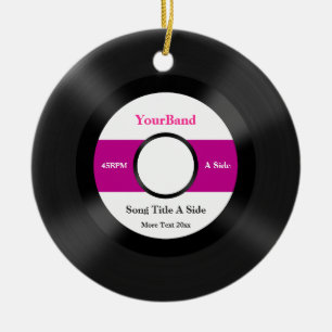 Custom Record Ceramic Tree Decoration