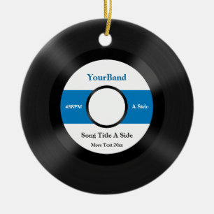 Custom Record Personalise Ceramic Tree Decoration