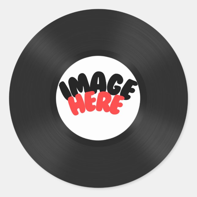 Custom Record Personalise Classic Round Sticker (Front)