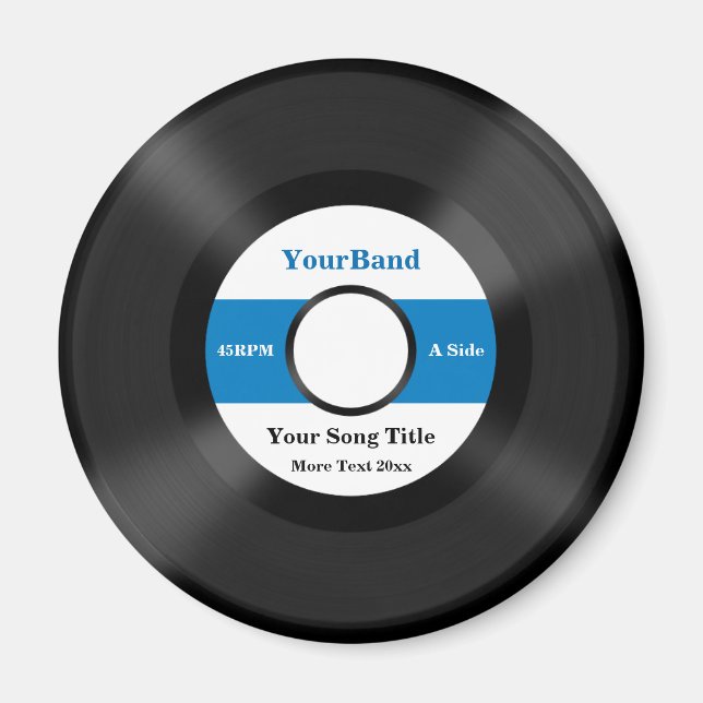Custom Record Personalise Magnet (Front)