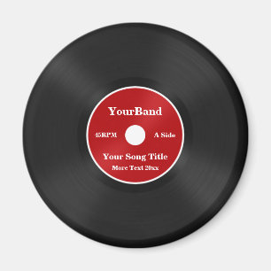 Custom Record Personalise Magnet