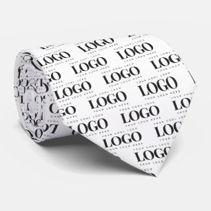 Custom Rectangle Business Company Logo Pattern Tie