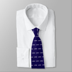 Custom Rectangle Logo Pattern Corporate Business Tie