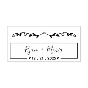 CUSTOM Rectangular Wedding Self-inking Stamp