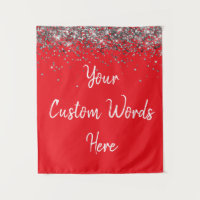 Custom Red and Silver Birthday Party Photo Booth