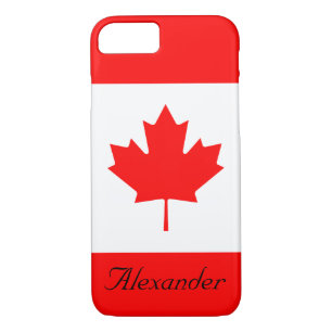 Custom Red and White Flag of Canada Maple Leaf iPhone 8/7 Case