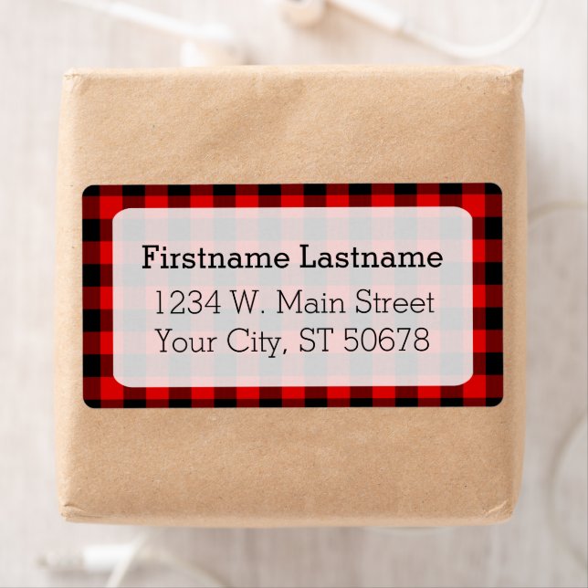 Custom Red Black Country Check Plaid Pattern (Insitu)