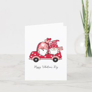 Custom Red Black Modern Happy Valentine's Day Holiday Card