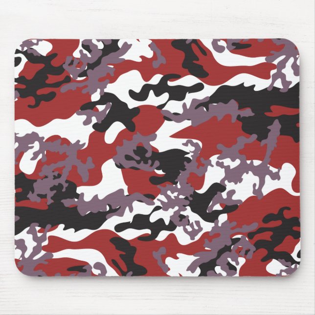 Custom Red Camo Mousepad (Front)
