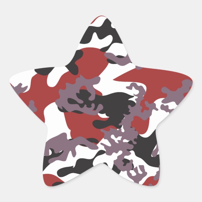 Custom Red Camo Stickers (Front)