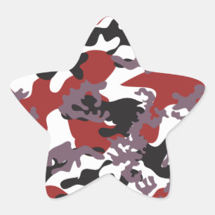 Custom Red Camo Stickers