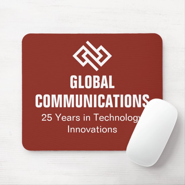 Custom Red Cyber Technology Computer Company  Mouse Pad (With Mouse)