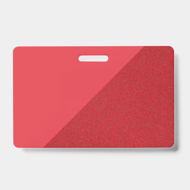 Custom Red Diagonal Texture Name Badge ID Badge (Front)