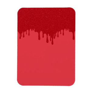 Custom Red Drip Magnet – Bold Minimal Design