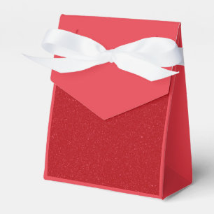 Custom Red Favour Box with Textured Accent
