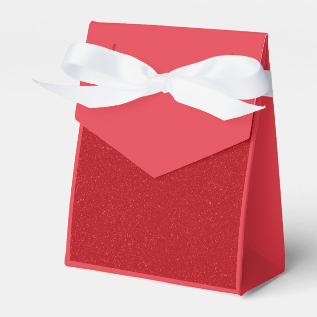 Custom Red Favour Box with Textured Accent (Front Side)