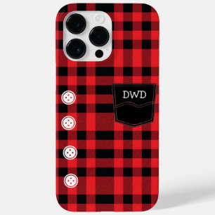 Custom Red Flannel Shirt Design  Case-Mate iPhone 14 Pro Max Case