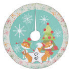 Custom Red Fox Christmas Holiday Tree Skirt