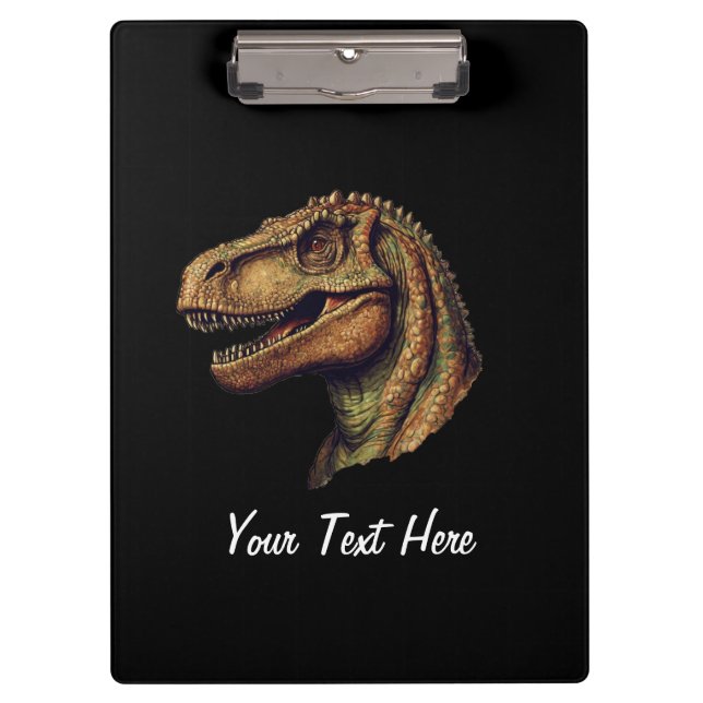 Custom Red Green Dinosaur T-Rex Tyrannosaurus      Clipboard (Front)