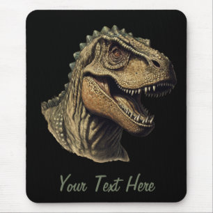 Custom Red Green Dinosaur T-Rex Tyrannosaurus Mouse Pad