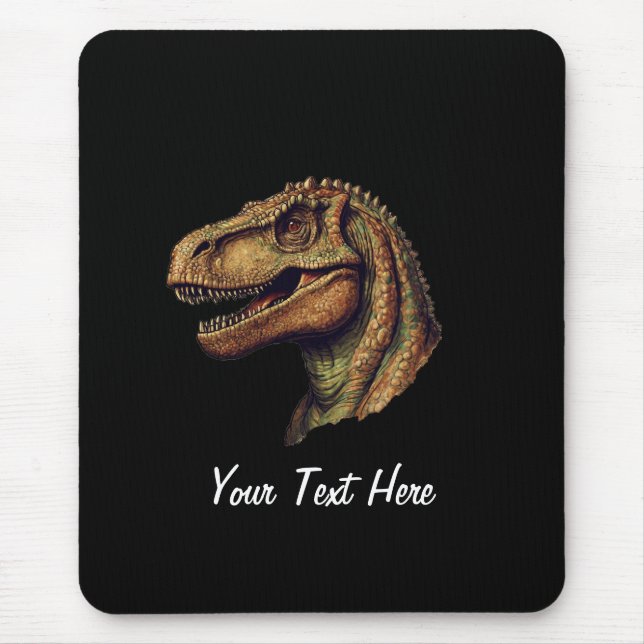 Custom Red Green Dinosaur T-Rex Tyrannosaurus      Mouse Pad (Front)