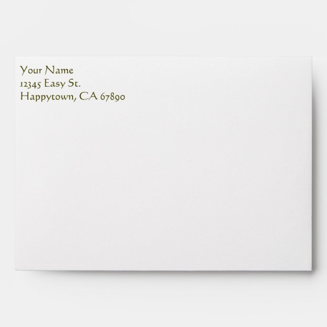 Custom Red Green Fleur-de-Lis Lined A7 Envelopes (Front)