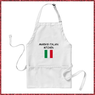 Custom Red Green & White Italian Flag Kitchen  Standard Apron