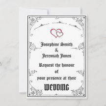 Custom Red Heart Wedding e Card Invitation